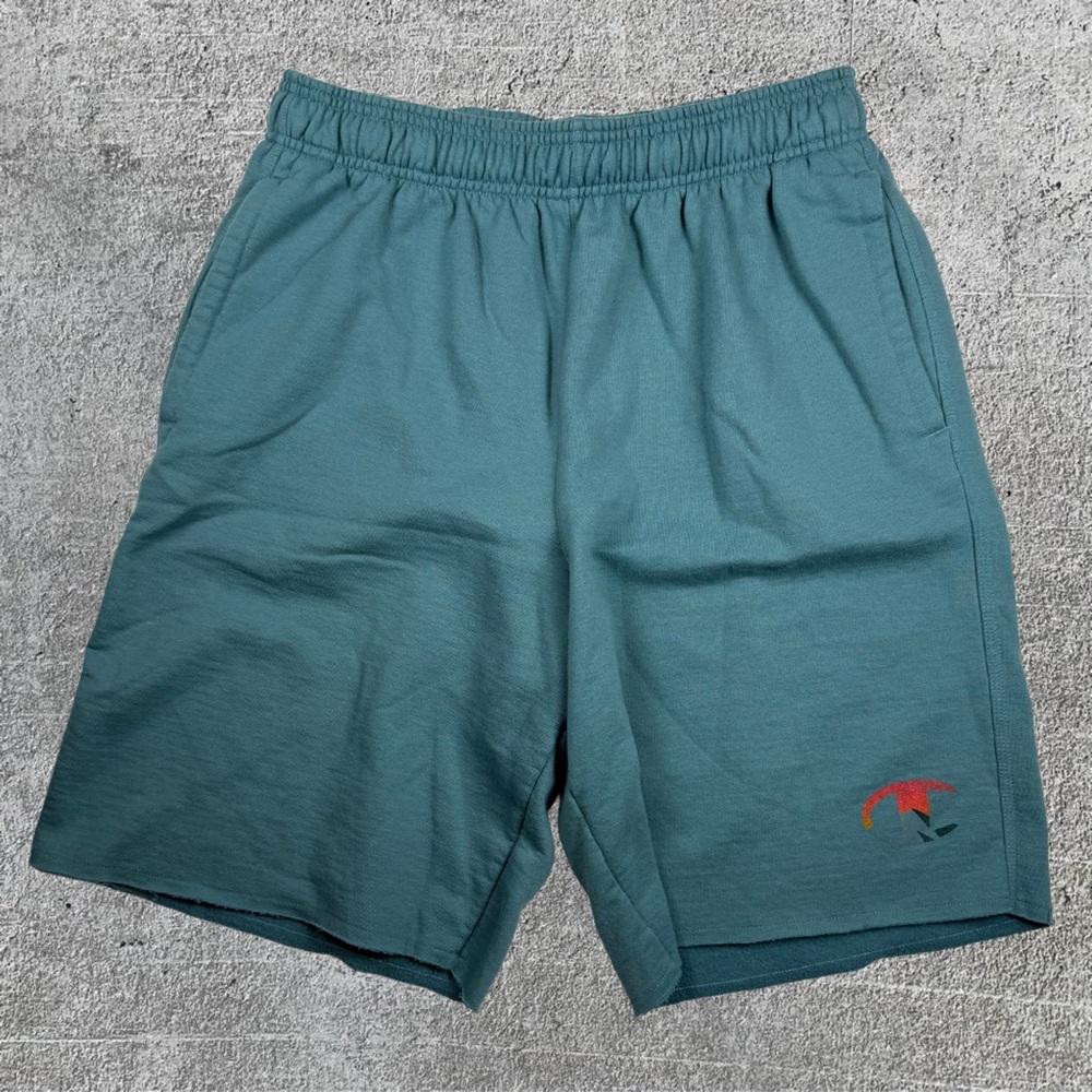 Men’s Champion Teal Cotton Shorts Large